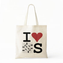 I Love Crosswords Tote Bags