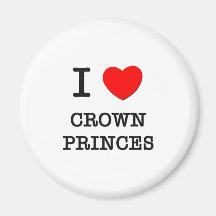 I Love Crown Princes Fridge Magnet