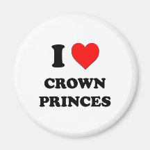 I love Crown Princes Fridge Magnets