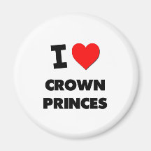 I love Crown Princes Refrigerator Magnets