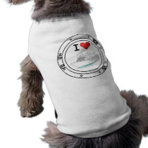 I Love Cruise Ships Doggie Tshirt
