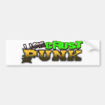 I Love Crust PUNK music Bumper Stickers