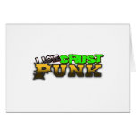 I Love Crust PUNK music Greeting Card