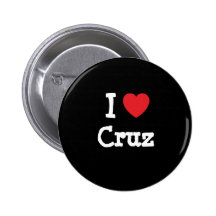 I love Cruz heart T-Shirt Pins
