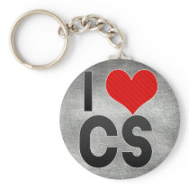 I Love CS Key Chain