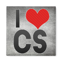 I Love CS Refrigerator Magnet