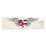 I Love Cuba -wings Bumper Sticker