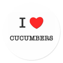 I Love CUCUMBERS ( food ) Stickers