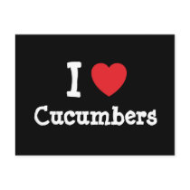I love Cucumbers heart T-Shirt Post Card