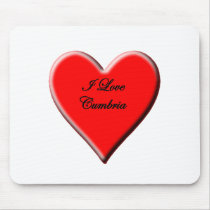 I Love Cumbria Mouse Pad