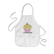 I Love Cupcakes apron kids