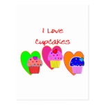 "I Love Cupcakes"--Cupcake lovers gifts Post Cards