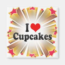 I Love Cupcakes Fridge Magnets