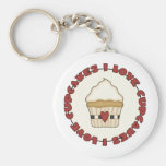 I Love Cupcakes Keychains