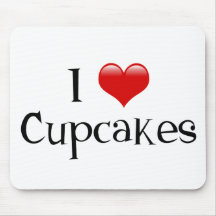 I Love Cupcakes Mouse Pads