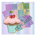 I Love Cupcakes Notes Custom Invitations