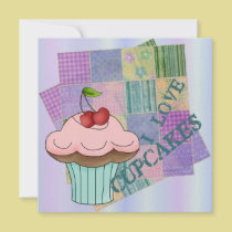 I Love Cupcakes Notes invitations
