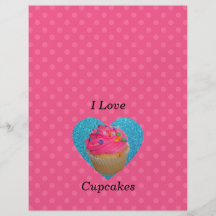 I love cupcakes pink polka dots custom flyer