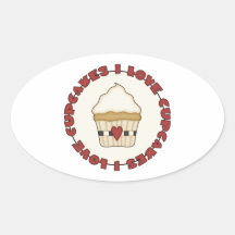 I Love Cupcakes Stickers