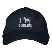 I Love Curlies Embroidered Hat (Blue)