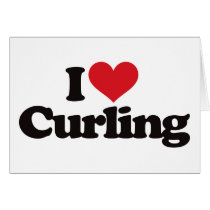 I Love Curling Card