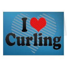 I Love Curling Greeting Cards