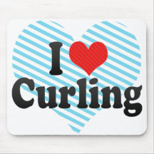 I Love Curling Mousepads