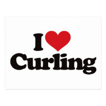 I Love Curling Post Card