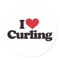 I Love Curling Sticker