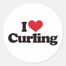 I Love Curling Sticker