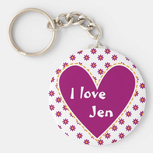 "I love" - Customize with your name Key Chains