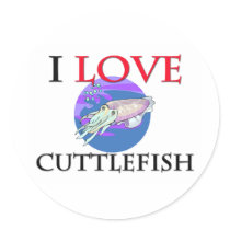 I Love Cuttlefish Sticker