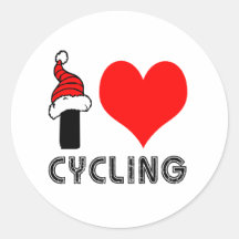I Love Cycling Design Stickers