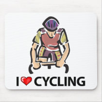 I Love Cycling Mouse Pads