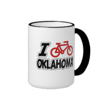 I Love Cycling Oklahoma Mug