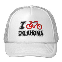 I Love Cycling Oklahoma Trucker Hat