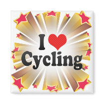 I Love Cycling magnets