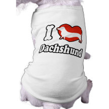 I Love Dachshund Pet clothing