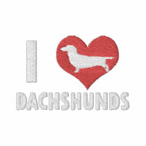 I Love Dachshunds Embroidered Polo Shirt