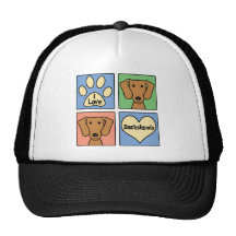 I Love Dachshunds Hat