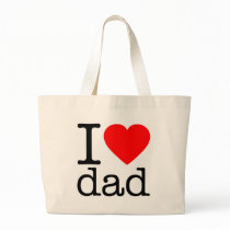 I LOVE DAD CANVAS BAGS