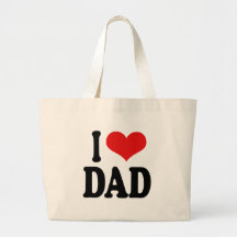 I Love Dad Canvas Bag