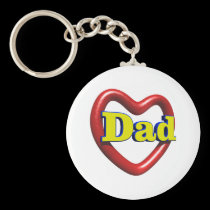 I Love Dad keychains