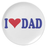 I Love Dad Party Plate