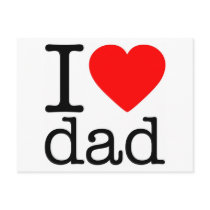 I LOVE DAD POSTCARDS