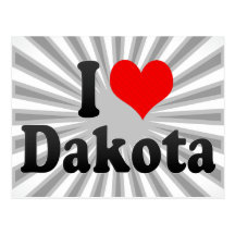 I love Dakota Post Card