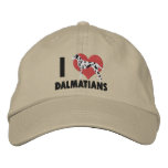 I Love Dalmatians Embroidered Hat