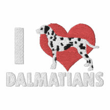 I Love Dalmatians Embroidered Shirt (Polo)