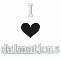 "I LOVE DALMATIONS " SHIRT - Customized EMBROIDERY Embroidered Polo Shirt