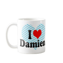 I love Damien Coffee Mugs